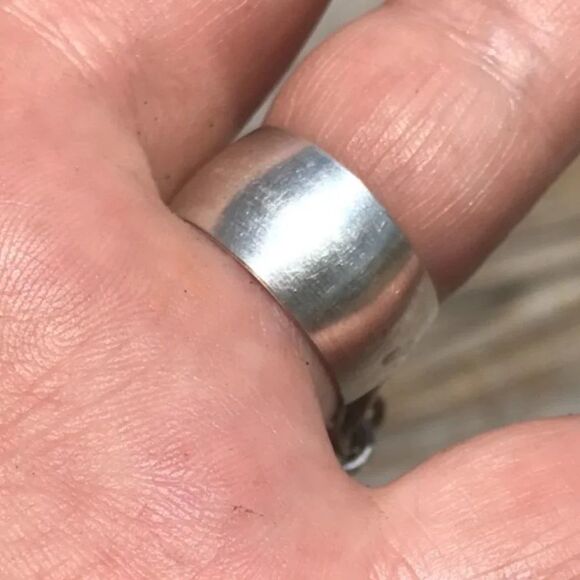 Genuine Morenci Turquoise Gemstone Ring Size 9 Sterling Silver 925 Handmade - Picture 3 of 7